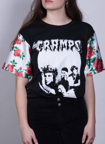 The Cramps Rose Silk Sleeve Top